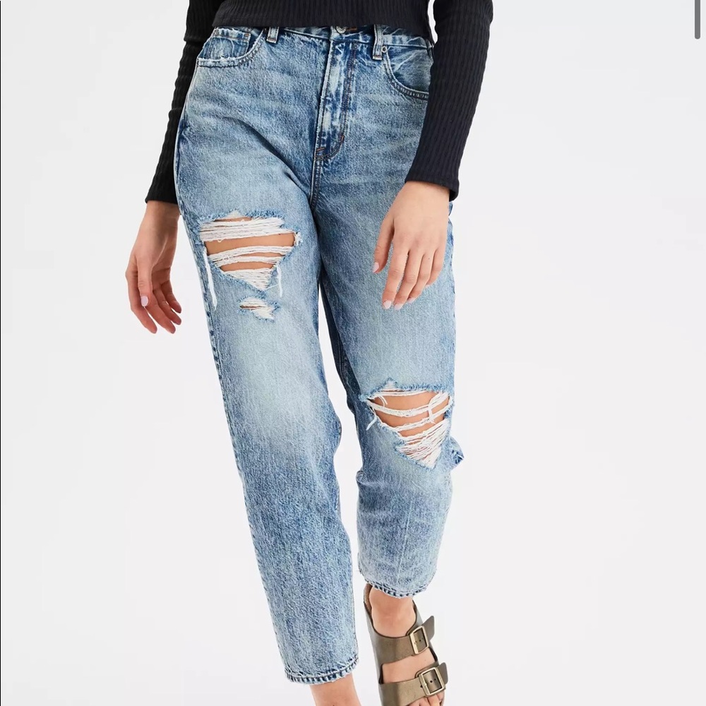 American Eagle Curvy Stretch Mom Jeans